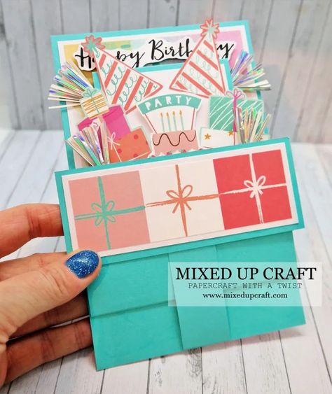 Amazing Stand & Pop Card Free Standing Pop Up Card, Pop Up Box Cards Template, Card Shapes, Up Craft, Fancy Fold Card Tutorials, Pop Up Box Cards, Card Folds, Fun Folds, Box Cards