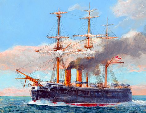 Pirate Ship Battle, Tall Ships Art, Hms Victory Painting, Ironclad Warship, Whaling Ships 19th Century, Maritime Art, Marine Art, Ship Paintings, Naval History