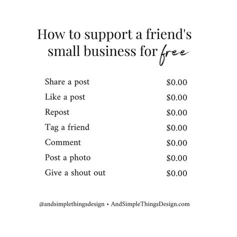 / / How To Support A Small Business For Free #smallbusiness #entrepreneur #supportsmallbusiness Support Small Business Quotes, Business Marketing Design, Shop Small Business Quotes, Support A Small Business, Massage Therapy Business, Arbonne Business, Massage Business, Small Business Quotes, Business Inspiration Quotes