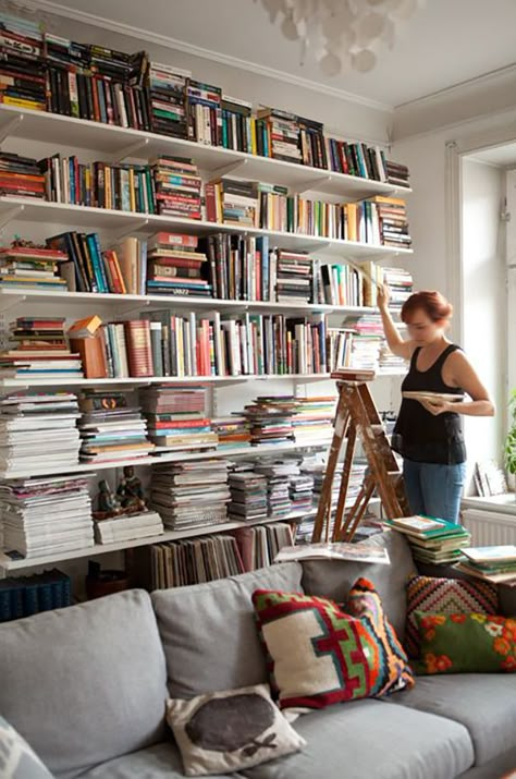 Gray Couch, Lots Of Books, Bookshelves Diy, Home Libraries, Book Shelves, Cheap Decor, Book Nooks, Home Library, Book Shelf