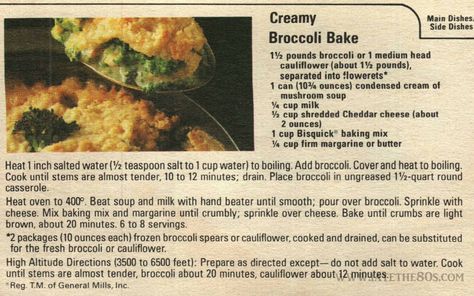 Creamy Broccoli Bake - I Ate The 80's Bisquick Broccoli Cheese Casserole, Broccoli Cauliflower Cheese, Harvest Food, Broccoli Recipes Casserole, Broccoli Cheese Casserole, Mushroom Casserole, Broccoli Bake, Spring Food, Creamy Broccoli