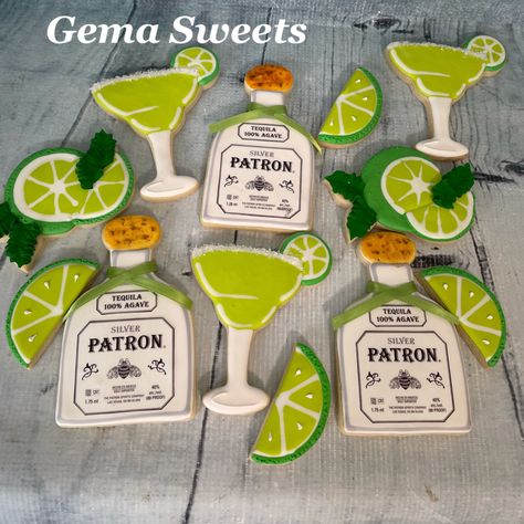 Matrimony And Margs Cookies, Margarita 40th Birthday, Margs & Matrimony Cookies, 21st Cookies, Alcohol Cookies, Fall Harvest Crafts, Hens Ideas, Bachelorette Party Cookies, Margaritaville Party