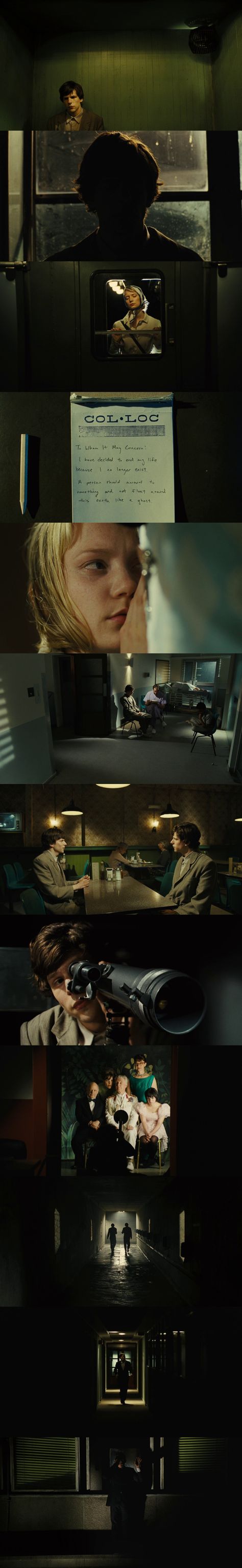 Directed by Richard Ayoade Under The Covers Aesthetic, The Double 2013, Cinematography Composition, Richard Ayoade, Filmmaking Inspiration, Filmmaking Cinematography, Beau Film, New Movies To Watch, Cinematic Lighting