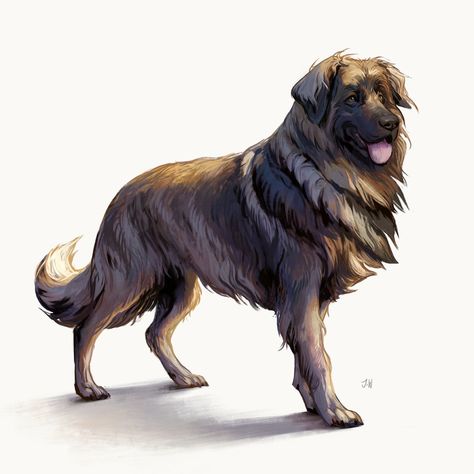 African Hunting Dog, Leonberger Dog, Dog Design Art, Dog Breed Art, Dog Drawings, Canine Drawing, Animal Caricature, Animal Portraits Art, Dog Artwork