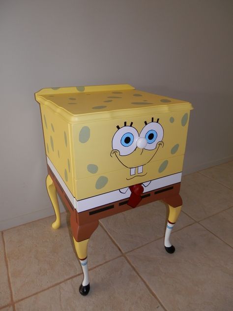 Another one of my up cycled bits of furniture, I have almost finished another spongebob Spongebob Furniture, Spongebob Merch, Spongebob Things, Spongebob Crafts, Spongebob House, Spongebob Friends, The Company You Keep, Sponge Bob, Instagram Funny Videos