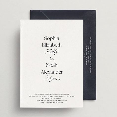 Invitation Cards – Isidore & Augustine Invitation Card Envelope, Wedding Guest Book Table, Modern Wedding Stationery, Guest Book Table, Wedding Sparrow, Signature Styles, Book Table, Simple Wedding Invitations, Matching Cards