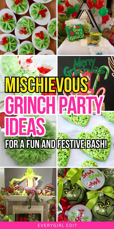 grinch party ideas, grinch party ideas 2024, christmas grinch party ideas, best grinch party ideas, grinch christmas party ideas. Grinch Xmas Party Ideas, Grinchmas Birthday Party, Grinch Themed Sleepover, Two-ville Grinch Birthday, Grinch Pinwheels, Grinch Theme Dinner, Whoville Christmas Dinner, Grinchmas Party Invitations, Grinch Party Invitations Free Printable