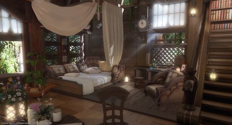 Fantasy House Interior, Castle House Design, House Flippers, Fantasy House, House Room, Sims House, Large Bedroom, Apartment Interior Design, Apartment Interior