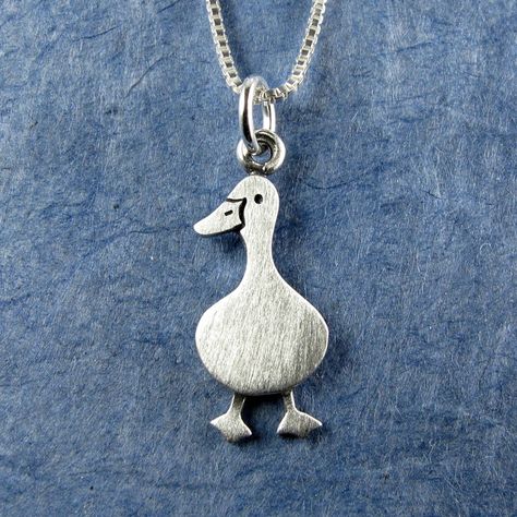 Duck Necklace, Duck Earrings, Dinosaur Pendant, Silver Casting, Stick Man, Little Duck, Silver Box, Red Agate, Animal Jewelry