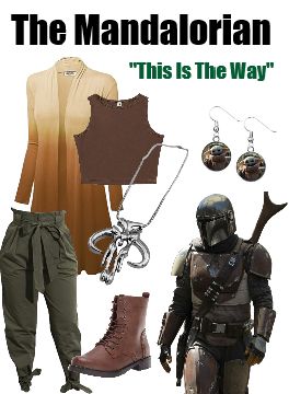 The Mandalorian Inspired Outfit, Mandalorian Outfit Ideas, Mando Disneybound, Grogu Inspired Outfit, Comicon Outfit Casual, Star Wars Disneybound Women, Star Wars Inspired Outfits Disneybound, Nani Disneybound, Mandalorian Inspired Outfit