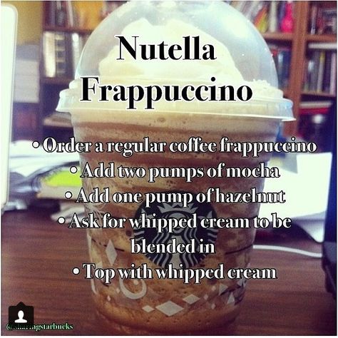 Starbucks Nutella Frappuccino, Starbucks Hazelnut Frappuccino, Copycat Starbucks Smores Frappuccino, S’more Frappuccino Starbucks, Starbucks Vanilla Frappuccino Bottle, Coffee Frappuccino, Starbucks Secret Menu, Secret Menu, Starbucks Drinks