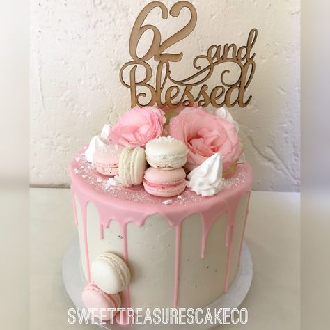 62 Birthday Cake, 62nd Birthday, Chocolate Drip Cake, Macaroons, Celebration Cakes, Custom Cakes, Birthday Cake, Baking, Cake