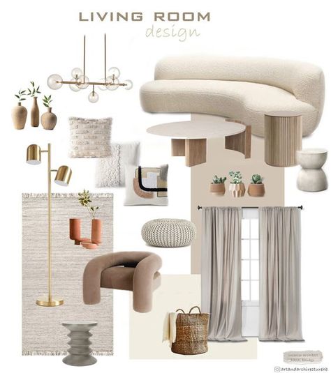 How To Create a Luxurious Home with Statement Furniture Japandi Furniture Mood Board, Living Room Decor Mood Board, Beige Mood Board, Decorations Drawing, 2023 Home Interior, Creative Living Room Ideas, High End Interior Design, Mood Board Living Room, Modern Living Room Design Ideas