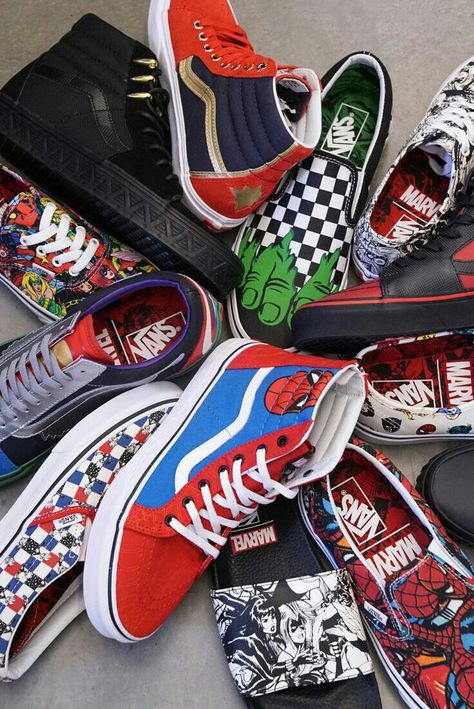 Vans Wallpaper, Marvel Shoes, Marvel Fashion, Mom Shoes, Heels Designer, Marvel Clothes, Marvel Merchandise, Shoes Ideas, Designer High Heels