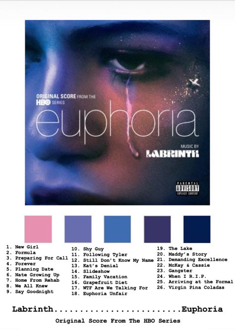 Euphoria Color Pallete, Album Cover Color Palette, Euphoria Color Palette, Euphoria Moodboard, Album Color Palette, Sour Album, Alt Posters, Jewelry Mood Board, Pantone Colour Palettes