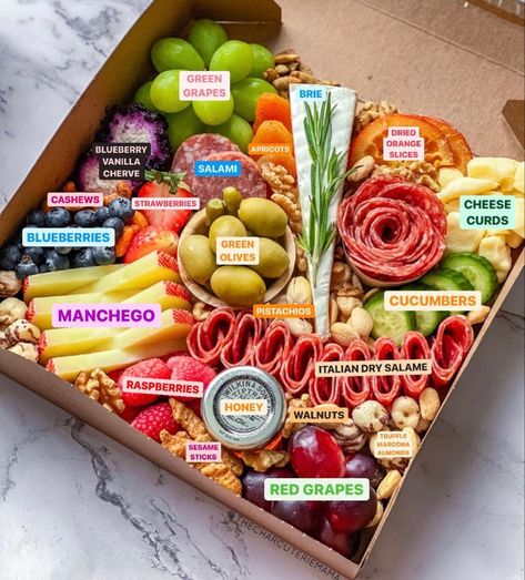 Charcuterie Lunch, Grazing Food, Charcuterie Gifts, Graze Box, Charcuterie Inspiration, My Boards, Charcuterie Platter, Snack Board, Party Food Platters