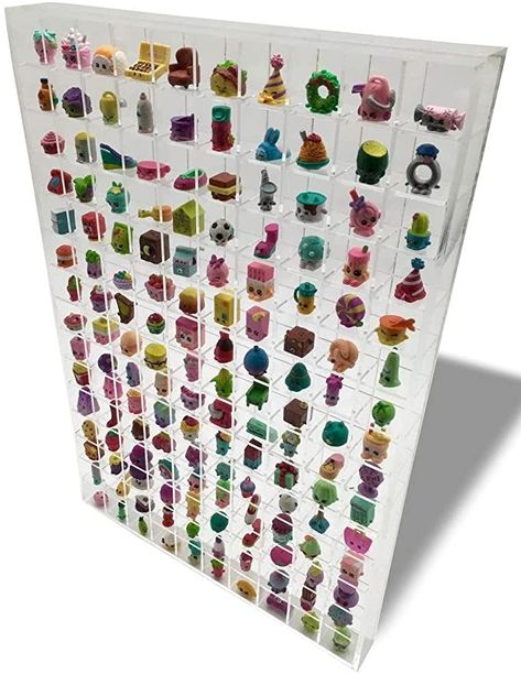 Mini Brands Display, Shopkins Display, Mini Figure Display, Acrylic Wall Shelf, Hanging Acrylic, Mini Brands, Countertop Display, Display Wall, Media Wall