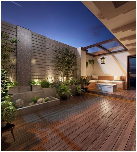 Modern Rooftop Terrace Outdoor Seating Ideas | Outdoor Patio Garden Pergola Ideas | Home Decor Ideas Rooftop Meditation Space, Rooftop Restaurant Design, Roof Terrace Design, Rooftop Patio Design, Terrasse Design, Terrace Decor, Terrace Garden Design, Outdoor Patio Designs, Rooftop Terrace Design