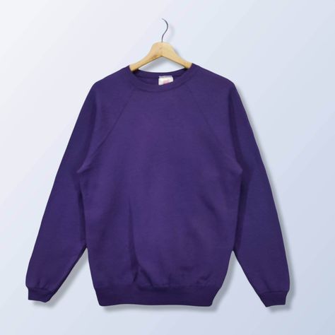 Purple Jumpers, Purple Crewneck, Ballet Tights, Plain Sweatshirt, Raglan Sweatshirt, Womens Sweatshirts, Vintage Crewneck, Sweater Vintage, Purple Sweater