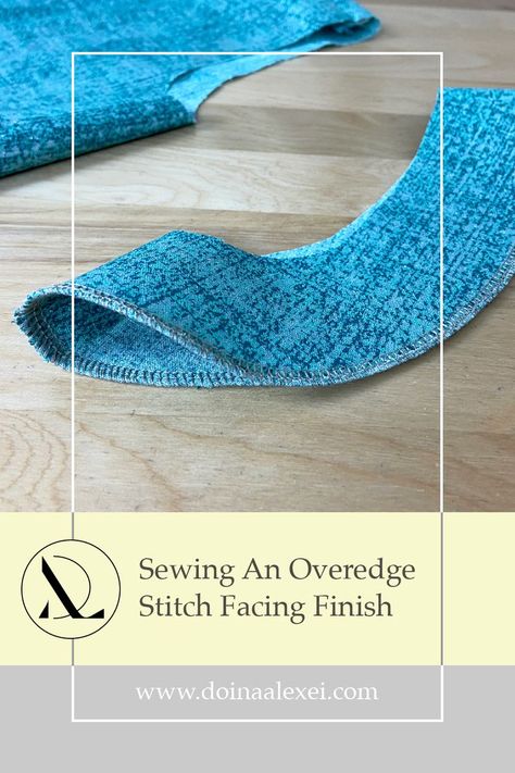 A simple tutorial on finishing facing edges using an overedge stitch. What is overedge stitching, and how to use a zigzag or serging stitch to encase facing raw edges. Zigzag Stitch, Sewing Essentials, Edge Stitch, Patchwork Bags, Learn To Sew, Sewing Techniques, Sewing Inspiration, Raw Edge, Sewing Hacks