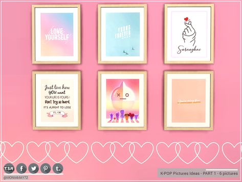 Sims 4 Kpop Poster Cc, Living Room Sims 4, Sims 4 Kitchen, Sims 4 Bedroom, Sims4 Clothes, Kpop Posters, Forever Yours, Modern Poster, The Sims Resource