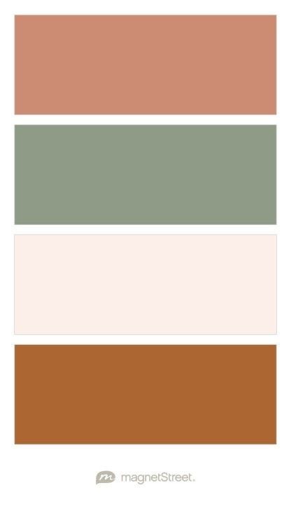 Copper Wedding Color Palette, Calendar Magnets, Custom Refrigerator, Terracotta Wedding, House Color Palettes, Stunning Hairstyles, Business Colors, Sage Color, Color Palate