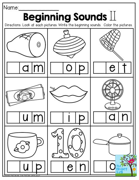 BEGINNING sounds! Beginning Sounds Kindergarten, Initial Sounds Worksheets, Word Work Kindergarten, Preschool Phonics, Worksheet Kindergarten, Phonics Worksheets Free, Beginning Of Kindergarten, Beginning Sounds Worksheets, Kindergarten Phonics Worksheets