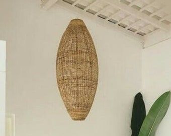 Wicker Chandelier, Wooden Pendant Lamp, Wicker Pendant Light, Rustic Lamp Shades, Handmade Lamp, Lamp Hanging, Hanging Lamp Shade, Bamboo Lamp, Bamboo Shades