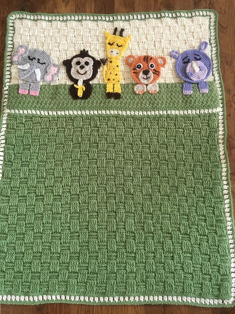 Free Baby Blankets, Blanket Borders, Crochet Blanket Border, Toddler Blankets, Crochet Baby Blankets, Safari Pattern, Free Baby Blanket Patterns, Crochet Appliques, Crochet Nursery