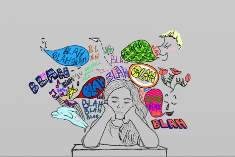 Illustration by Mary Grace Heartlein. Girls typically exhibit ADHD by daydreaming and zoning out Attention Deficit, Art Classes, Good Books, Art Projects, Cool Art, Doodles, Art Drawings, Collage, Drawings