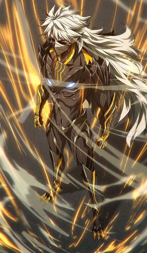 Demon King Art, Golden Armor, Gold Armor, Best Anime Drawings, Demon King Anime, Animation Art Character Design, Fantasy Armor, Robot Concept Art, Superhero Design