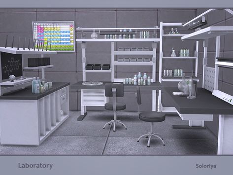 soloriya's Laboratory Bloxburg Laboratory, Laboratory Idea, Project Mc2, Lotes The Sims 4, Laboratory Design, Episode Interactive Backgrounds, Laboratory Equipment, Barber Shop Decor, Sims 4 Teen