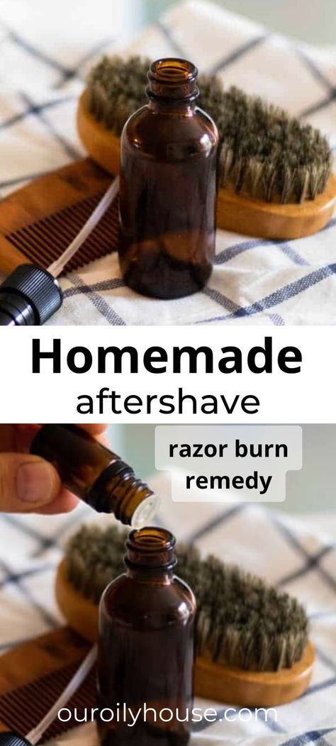 Making your own aftershave at home will save you money, time and leave your skin extra smooth. Learn how to make aftershave with this simple recipe. Made with essential oils, this all-natural aftershave is the best razor burn remedy. Razer Burn, Homemade Aftershave, Razor Burn Remedies, Best Razor, Burn Remedy, Coconut Oil Massage, Homemade Balm, Essential Oil For Men, Shaving Cut