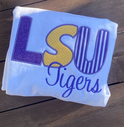 High School Sweatshirts, Applique Letters, Applique Sweatshirt, School Sweatshirts, Coordinating Fabrics, School Colors, School Spirit, Embroidery Applique, Different Fabrics