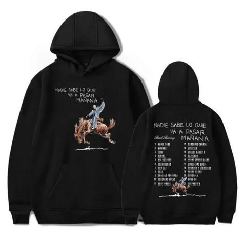 Bad Bunny Nadie Sabe Lo Que Va A Pasar Manana Merch Funny Hoodie Hip Hop Graphic Sweatshirt Unisex Streetwear Harajuku Tracksuit Bunny Hoodie, Street Sweatshirt, Y2k Clothes, Funny Hoodies, Winter Hoodies, Winter Sweatshirt, Autumn Style, Collars For Women, Bad Bunny