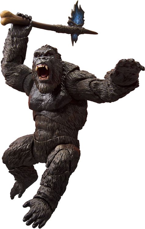 PRICES MAY VARY. King Kong, as seen in the upcoming 2021 film “GODZILLA VS KONG,” joins S.H.Monsterarts! Based on data from the movie, the figure was sculpted and colored by noted animal sculptor Shinzen Takeuchi Sculpt was based on Kong's actual bone structure, the muscles and fur are rendered with screen-accurate precision Set Contents] Main body, three pairs of optional hands, optional head and an Axe (a new addition to Kong lore seen for the first time in this movie) Only product with affixe Godzilla Birthday Party, Godzilla Birthday, Godzilla Figures, Godzilla Toys, Kong Godzilla, Kong Movie, Godzilla Vs Kong, Legendary Pictures, King King