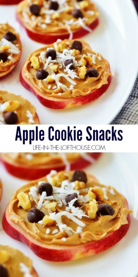 Red Delicious Apples Recipes, Life In The Lofthouse, Apple Slice Recipe, Apple Cookie, Apple Snacks, Peanut Butter Snacks, Red Delicious Apples, Crock Pots, Apple And Peanut Butter