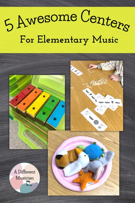 Music Class Centers, Kindergarten Music Centers, Elementary Music Classroom Lesson Plans, Elementary Music Classroom Centers, Elementary Music Stations, First Grade Music Lessons, Special Education Music Activities, Kindergarten Music Activities, Prep Teacher