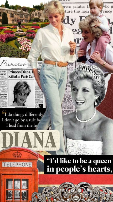 Royal Family Wallpaper, Princess Diana Poster, Diana Spencer Wallpaper, Princess Diana Collage, Princess Diana Quotes, Diana Quotes, Spencer Family, Princess Diana Fashion, Princess Diana Photos