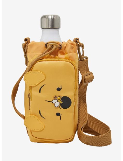 Disney Winnie The Pooh Face Water Bottle Sling | Hot Topic Disney Stocking Stuffers, Winnie The Pooh Face, Disney Water Bottle, Winnie The Pooh Decor, Water Bottle Sling, Winnie The Pooh Cartoon, Stocking Stuffers For Adults, Bottle Sling, Disney Souvenirs