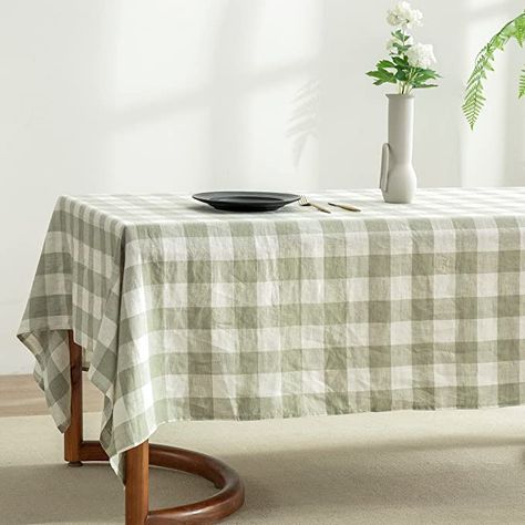 Thanksgiving Tablecloth, Gingham Tablecloth, Picnic Tablecloth, Dining Buffet, Green Tablecloth, Plaid Tablecloth, Outdoor Table Settings, Outdoor Tablecloth, Green Table