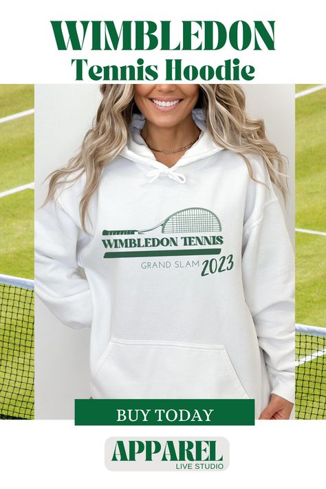 The perfect Essentials Hoodie, with minimalist design, Fitness club Apparel Vibes. Great Tennis gift for the tennis lovers in your life. Show your support for the Tennis Grand slams and buy today! Monte Carlo Tennis, Indian Wells Tennis, Preppy Hoodie, Tennis Sweatshirt, Preppy Essentials, Tennis Apparel, Wimbledon Tennis, Sports Meet, Essentials Hoodie