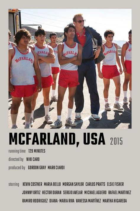 Mcfarland Usa, Kevin Costner, Classic Movies, Great Movies, Lily Of The Valley, Movies Showing, Movie Poster, Movies To Watch, Movies And Tv Shows