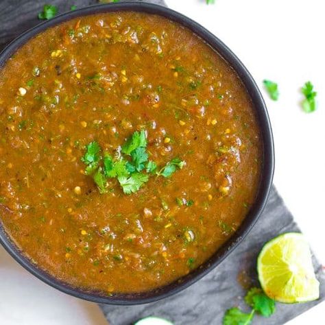 Street Taco Salsa, Hot Salsa Recipes, Taco Salsa, Best Homemade Salsa, Best Salsa, Mexican Salsa Recipes, Street Taco, Fresh Salsa Recipe, Restaurant Style Salsa