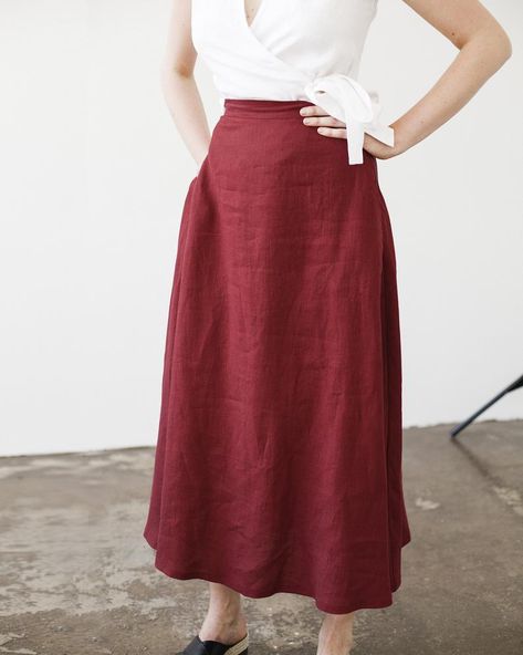 Linen skirt INDIA Maxi Linen Skirt Mustard Linen Skirt | Etsy Maxi Linen Skirt, Sewing Skirt, Style Long Skirt, Wardrobe Plan, Red Long Skirt, Long Linen Skirt, White Linen Skirt, Linen Maxi Skirt, Skirt Ideas