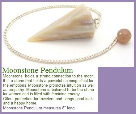 moonstone pendulum Moonstone Pendulum, Types Of Pendulums, Pendulum Crystal, Pendulum Crystal Meaning, Pendulum Witchcraft, Amethyst Pendulum, Dowsing Rods, Witch Tools, Pendulum Board