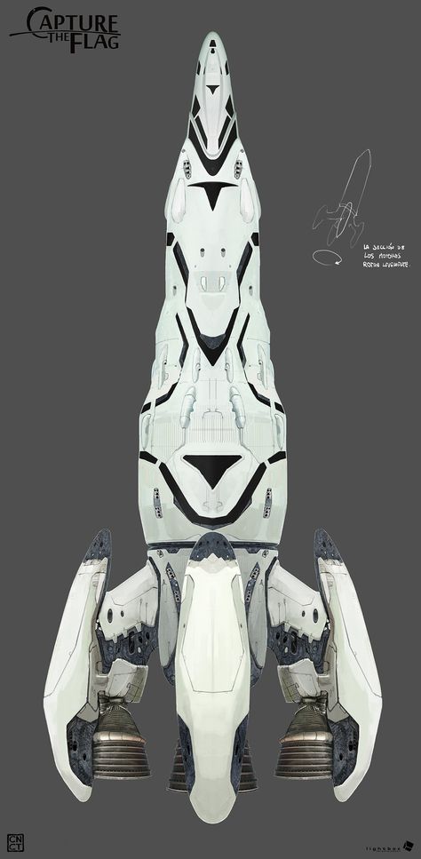 ArtStation - Capture The Flag - Carson Rocket, Carlos NCT Rocket Concept Art, Rocket Concept, Spacecraft Design, Rocket Design, Space Ship Concept Art, Starship Concept, Capture The Flag, Starship Design, Sci Fi Ships