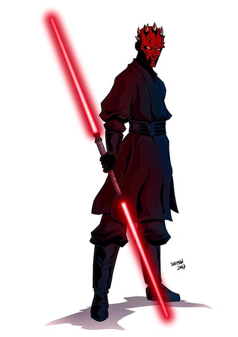 Darth Maul Star Wars Darth Maul Art, Darth Maul Fanart, Darth Maul Fan Art, Darth Maul Art, Fotos Halloween, Dark Maul, Star Wars Darth Maul, Sith Empire, Dark Side Star Wars