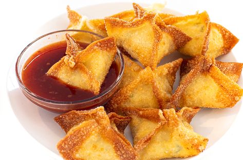 Crab Rangoon (With REAL Crab Meat!) - Chef Savvy Cream Cheese Rangoons, Cajun Appetizers, Rangoon Dip, Crab Rangoon Dip, Wonton Chips, Rangoon Recipe, Crab Rangoon Recipe, Chef Savvy, Winning Recipes