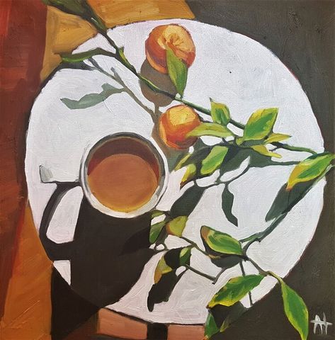 Tea Still Life, Realist Painting, Tea Morning, Fruit Still Life, Tea Illustration, Still Life Oil Painting, Morning Tea, Still Life Art, Sketch Painting